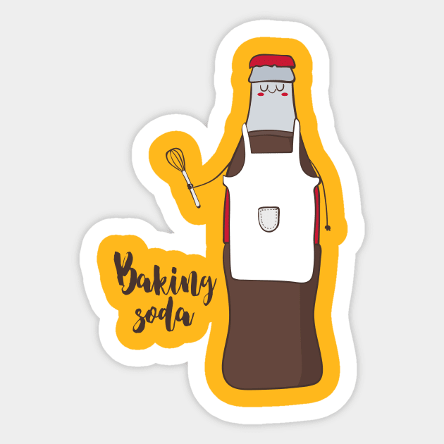 Baking Soda- Funny Cute Baking Gift Sticker by Dreamy Panda Designs